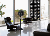 4SIDES - Pannello in PVC traforato - Parasole Colore: nero, Misura: 98x198 cm