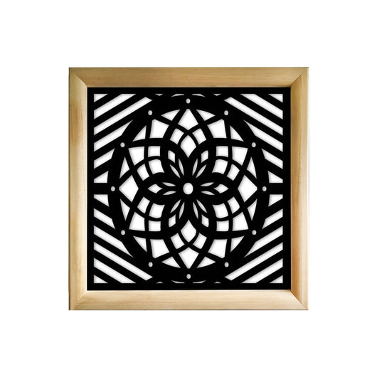 ABBEY ROSE - Moduli Decorativi in Legno e PVC Colore: nero, Misura: 73x73 cm