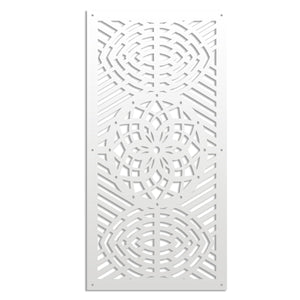 ABBEY ROSE - Pannello in PVC traforato - Parasole Misura: 98x198 cm, Colore: bianco