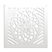 ABBEY ROSE - Pannello in PVC traforato - Parasole Misura: 98x98 cm, Colore: bianco