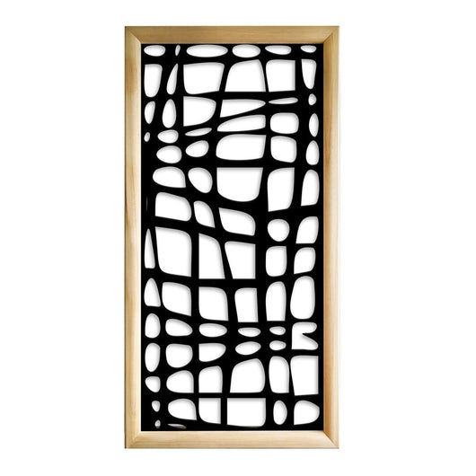 ABSTRACT - Moduli Decorativi in Legno e PVC Misura: 47x94 cm, Colore: nero