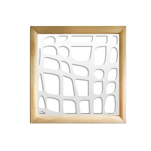 ABSTRACT - Moduli Decorativi in Legno e PVC Misura: 73x73 cm, Colore: bianco