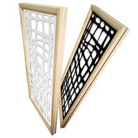 ABSTRACT - Moduli Decorativi in Legno e PVC Misura: 47x94 cm, Colore: nero