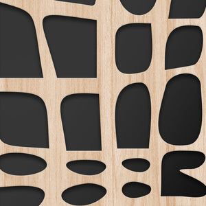 ABSTRACT - Quadro arredo LASERCUT composito Legno e PVC Misura: 50x100 cm