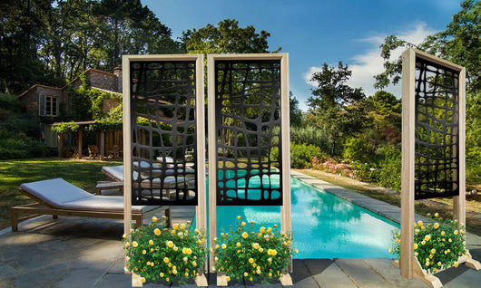 ABSTRACT - Separè - Paravento modulabile - 70x190cm - in Legno e PVC Colore: nero