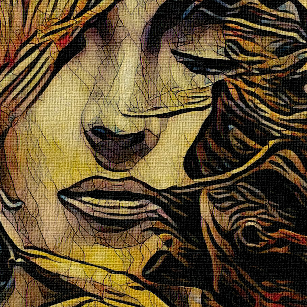 ABSTRACT 1101 - Quadro Canvas su telaio in legno Misura: 100x100 cm