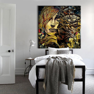 ABSTRACT 1101 - Quadro Canvas su telaio in legno Misura: 80x80 cm