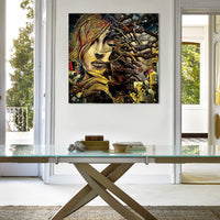 ABSTRACT 1101 - Quadro Canvas su telaio in legno Misura: 130x130 cm