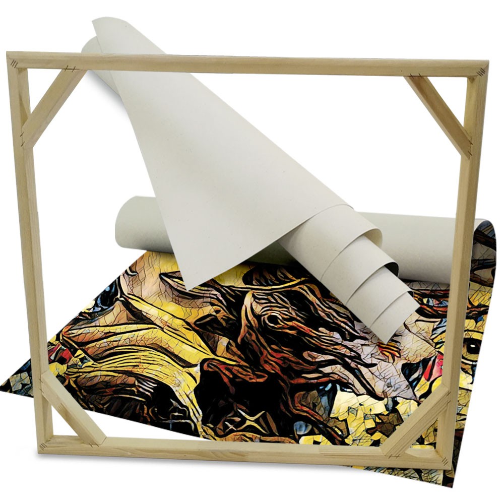 ABSTRACT 1101 - Quadro Canvas su telaio in legno Misura: 80x80 cm