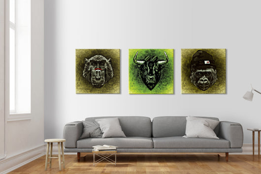 ABSTRACT 1103 - Quadro Canvas su telaio in legno Misura: 130x130 cm