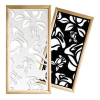 ADENIUM - Moduli Decorativi in Legno e PVC Misura: 47x94 cm, Colore: nero