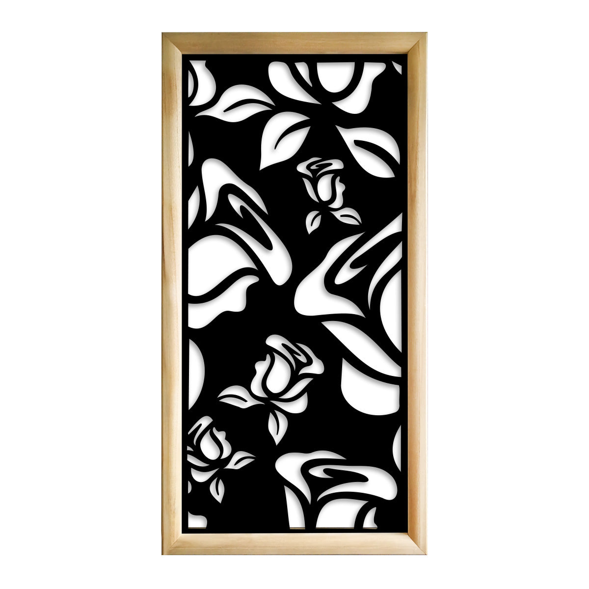 ADENIUM - Moduli Decorativi in Legno e PVC Misura: 47x94 cm, Colore: nero