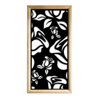 ADENIUM - Moduli Decorativi in Legno e PVC Misura: 47x94 cm, Colore: nero