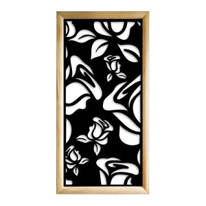 ADENIUM - Moduli Decorativi in Legno e PVC Misura: 47x94 cm, Colore: nero