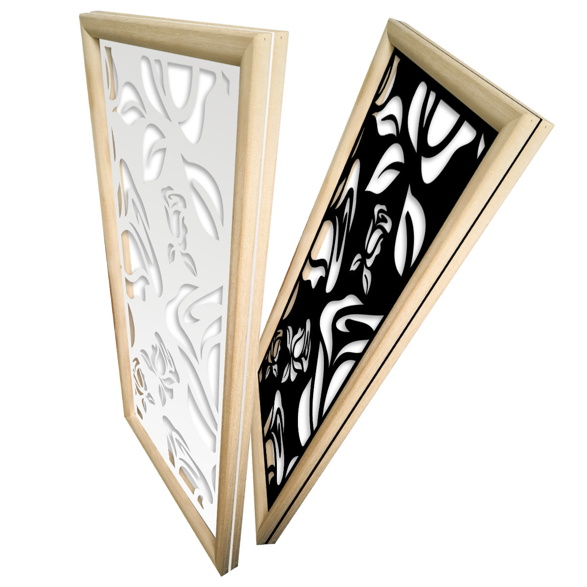 ADENIUM - Moduli Decorativi in Legno e PVC Misura: 47x94 cm, Colore: nero