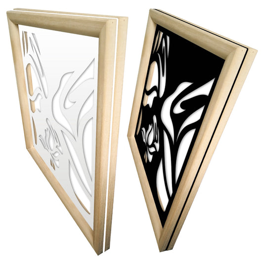 ADENIUM - Moduli Decorativi in Legno e PVC Colore: nero, Misura: 73x73 cm