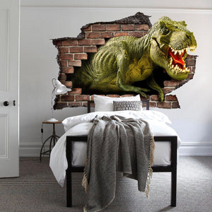 Adesivo murale 3D dinosauro T-Rex adesivo per muro cameretta bimbi wall sticker Misura: 150x100 cm