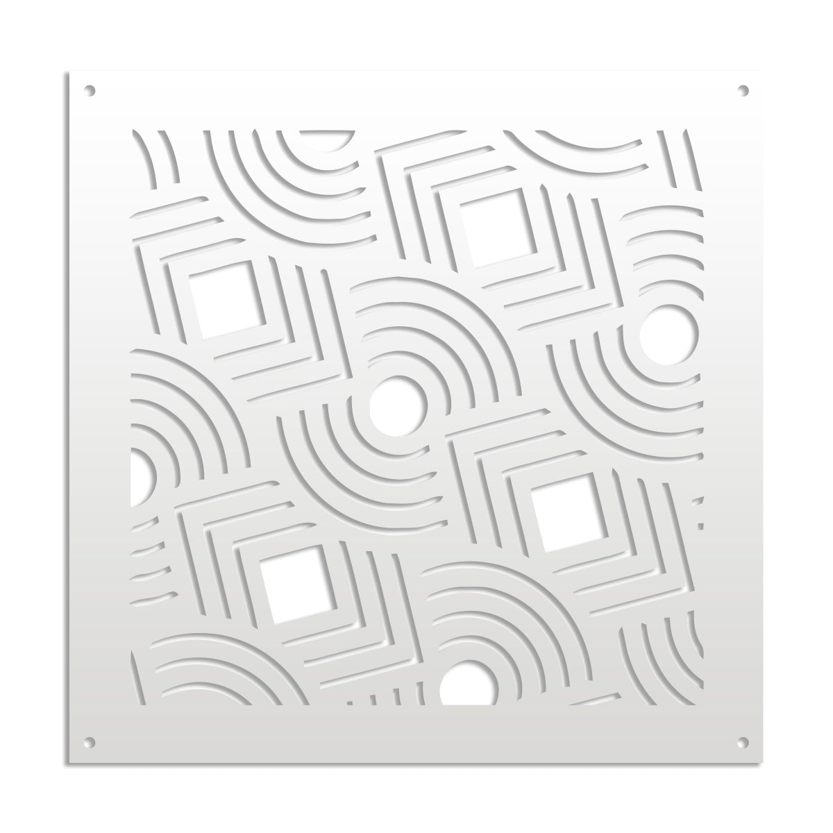 AIM - Pannello in PVC traforato - Parasole Misura: 98x98 cm, Colore: bianco