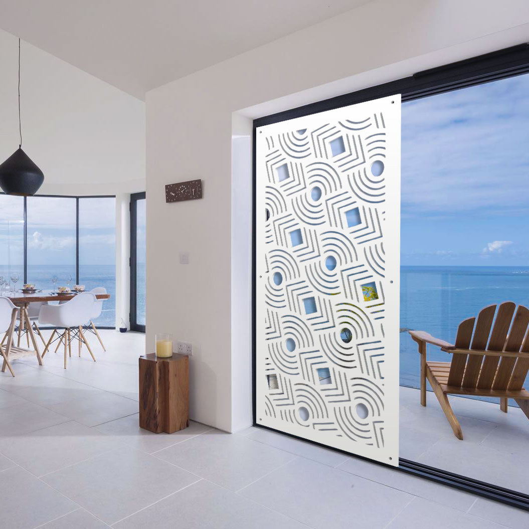 AIM - Pannello in PVC traforato - Parasole Misura: 73x148 cm, Colore: bianco