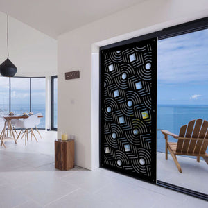 AIM - Pannello in PVC traforato - Parasole Misura: 50x150 cm, Colore: nero