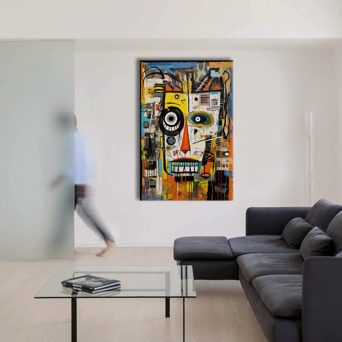 Aku Aku -  Quadro Canvas Contemporaneo su telaio in legno Misura: 70x100 cm