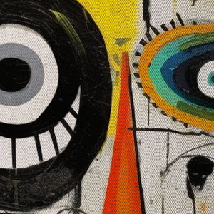 Aku Aku -  Quadro Canvas Contemporaneo su telaio in legno Misura: 70x100 cm