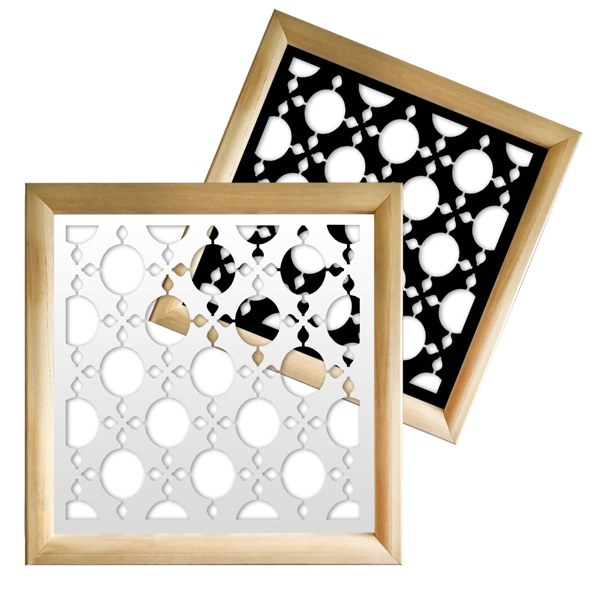 ALADIN - Moduli Decorativi in Legno e PVC Colore: bianco, Misura: 73x73 cm