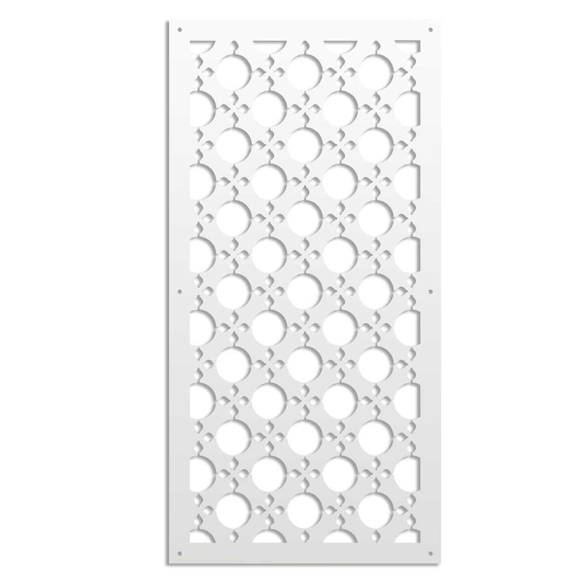 ALADIN - Pannello in PVC traforato - Parasole Colore: bianco, Misura: 47x94 cm