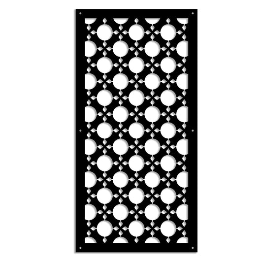 ALADIN - Pannello in PVC traforato - Parasole Colore: nero, Misura: 98x198 cm