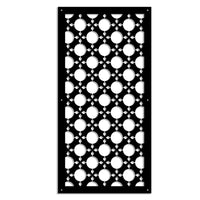 ALADIN - Pannello in PVC traforato - Parasole Misura: 47x94 cm, Colore: nero