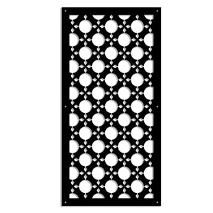 ALADIN - Pannello in PVC traforato - Parasole Misura: 47x94 cm, Colore: nero