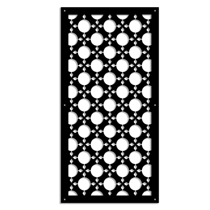 ALADIN - Pannello in PVC traforato - Parasole Misura: 47x94 cm, Colore: nero
