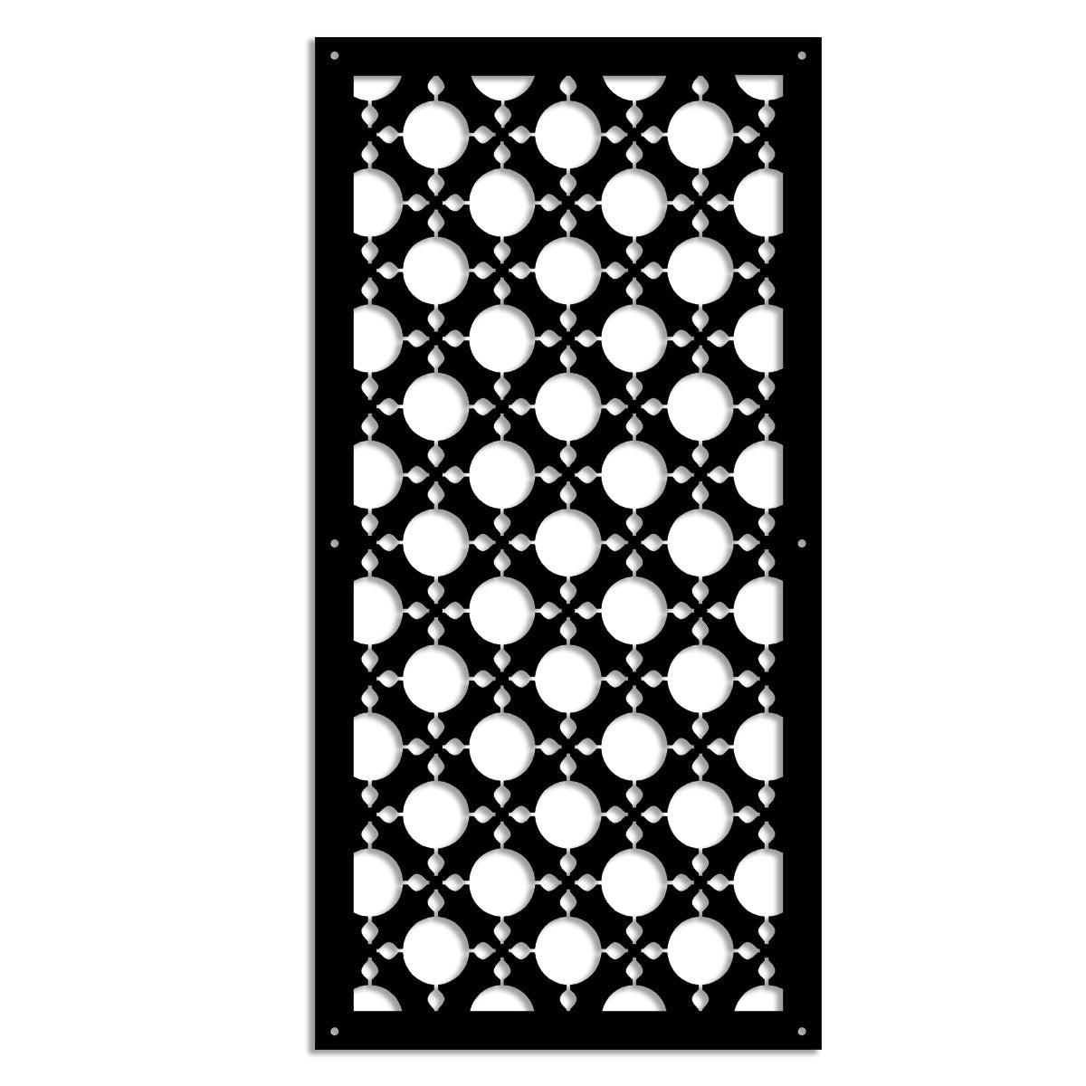 ALADIN - Pannello in PVC traforato - Parasole Colore: nero, Misura: 47x94 cm