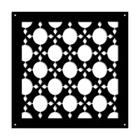 ALADIN - Pannello in PVC traforato - Parasole Colore: nero, Misura: 73x73 cm