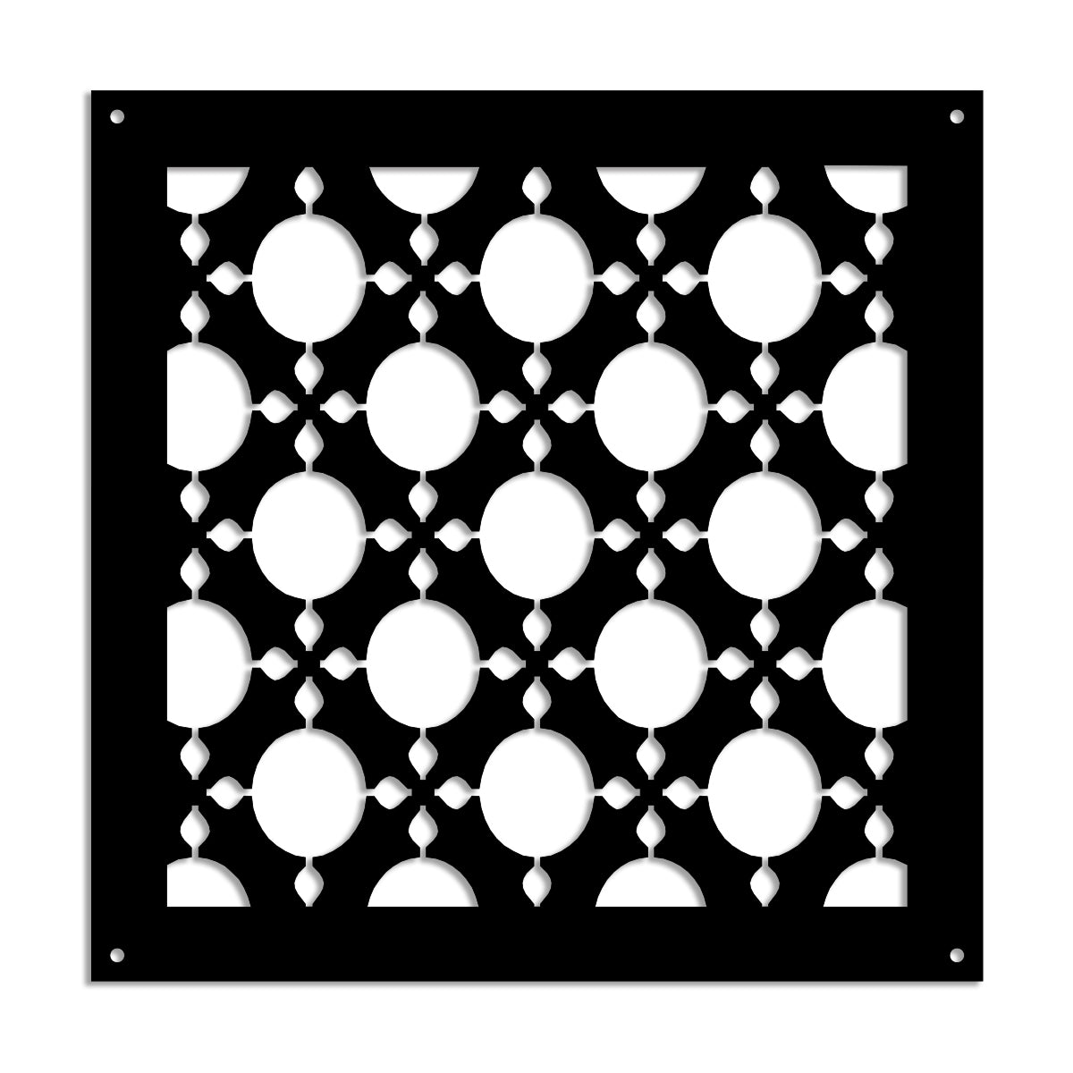 ALADIN - Pannello in PVC traforato - Parasole Colore: nero, Misura: 98x98 cm