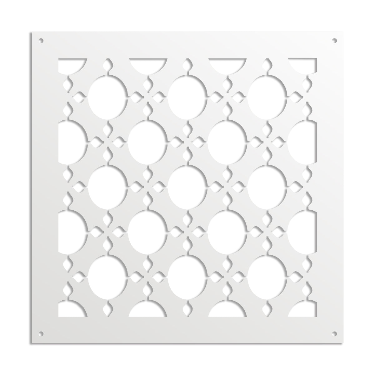 ALADIN - Pannello in PVC traforato - Parasole Colore: bianco, Misura: 98x98 cm