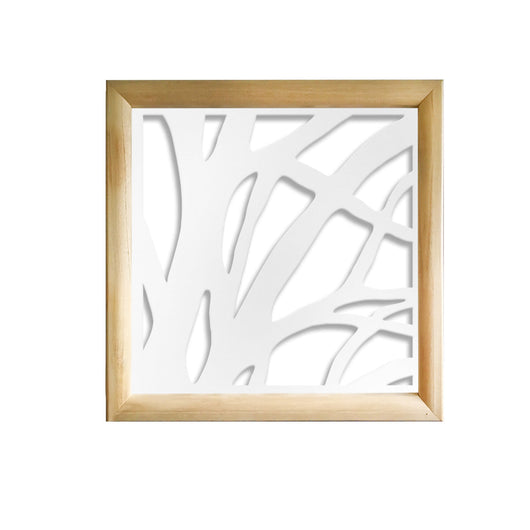 ALBERI - Moduli Decorativi in Legno e PVC Colore: bianco, Misura: 73x73 cm