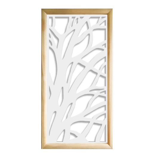 ALBERI - Moduli Decorativi in Legno e PVC Misura: 47x94 cm, Colore: bianco