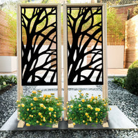 ALBERI - Separè  - Paravento modulabile - 70x190cm - in Legno e PVC Colore: nero