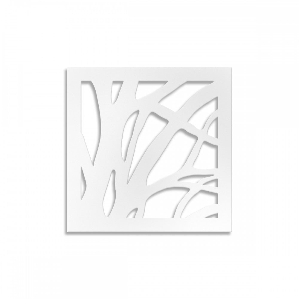 ALBERO - Pannello in PVC traforato - Parasole Misura: 48x48 cm, Colore: bianco