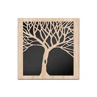 ALBERO - Quadro arredo LASERCUT composito Legno e PVC Misura: 40x40 cm