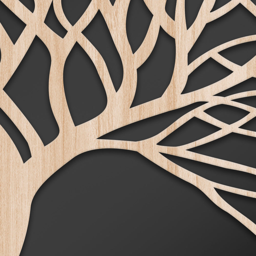 ALBERO - Quadro arredo LASERCUT composito Legno e PVC Misura: 40x40 cm