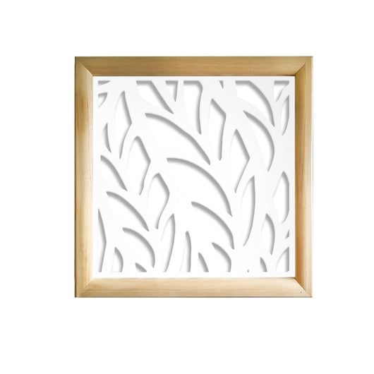 ALGA - Moduli Decorativi in Legno e PVC Misura: 98x98 cm, Colore: bianco