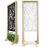 ALGA - Separè - Paravento modulabile - 70x190cm - in Legno e PVC Colore: nero