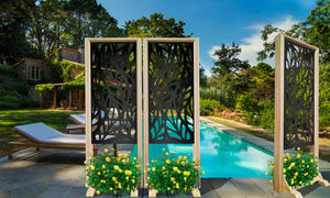 ALGA - Separè - Paravento modulabile - 70x190cm - in Legno e PVC Colore: nero