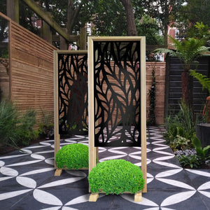 ALGA - Separè - Paravento modulabile - 70x190cm - in Legno e PVC Colore: nero