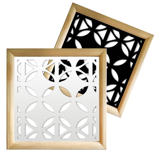 ALIEN - Moduli Decorativi in Legno e PVC Colore: bianco, Misura: 73x73 cm