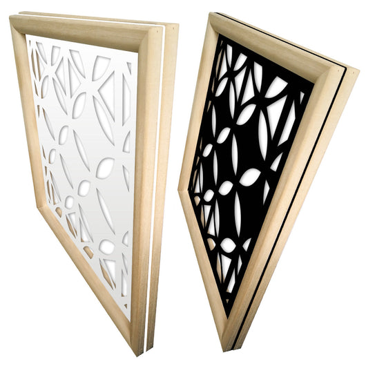 ALIEN - Moduli Decorativi in Legno e PVC Colore: bianco, Misura: 73x73 cm