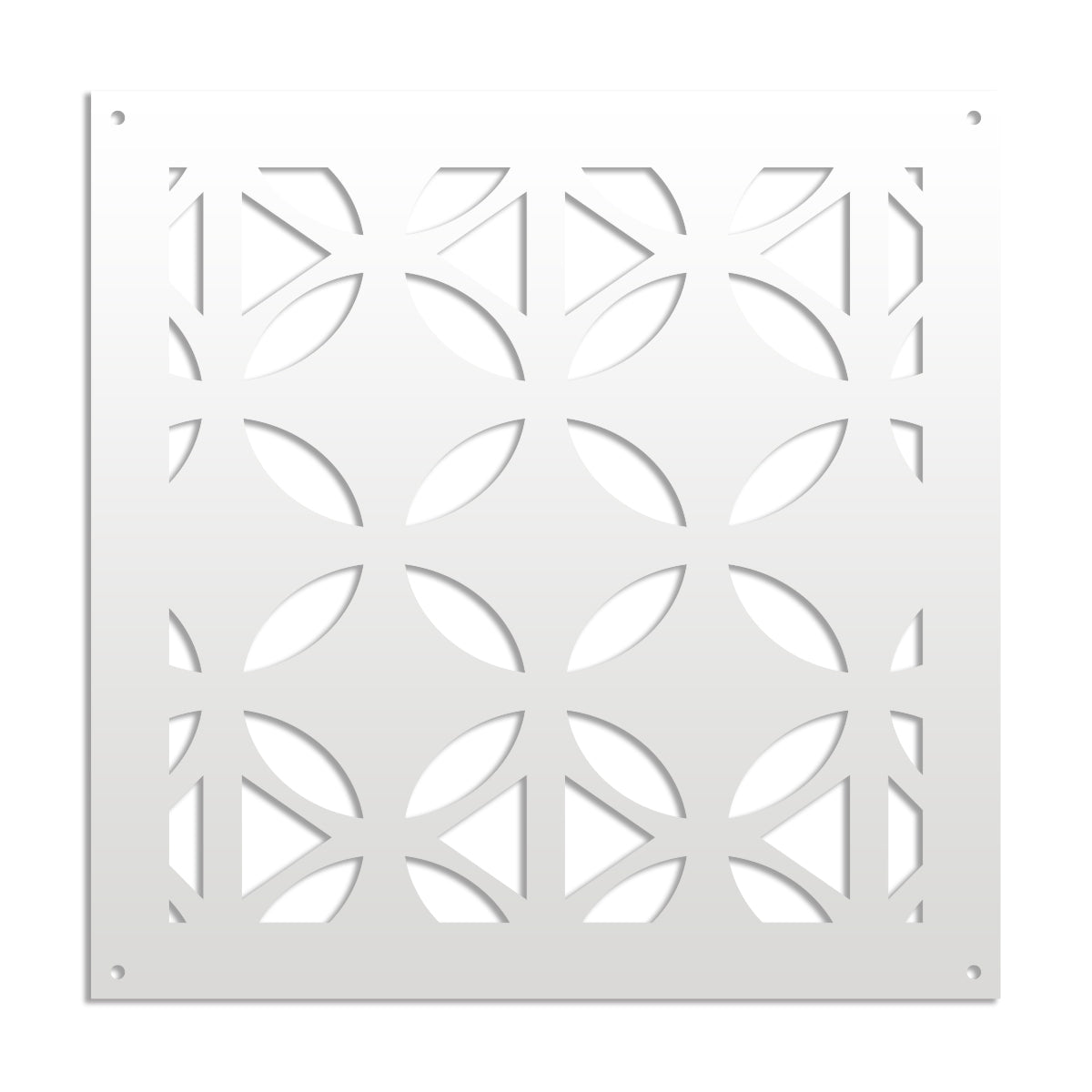 ALIEN - Pannello in PVC traforato - Parasole Misura: 48x48 cm, Colore: bianco