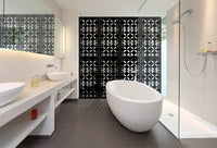 ALIEN - Pannello in PVC traforato - Parasole Misura: 73x148 cm, Colore: nero